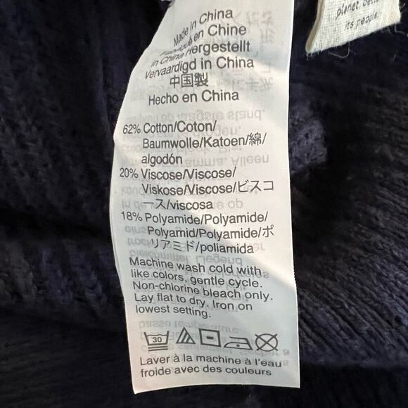 Madewell Long Sleeve Color Block Brown Navy Crew Neck Sweater Size Small - Picture 7 of 7